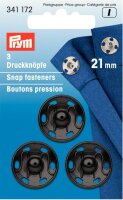 Prym Druckknöpfe zum Annähen 21mm schwarz