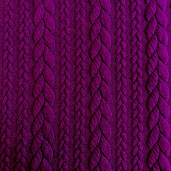 Zopf-Jacquard lila