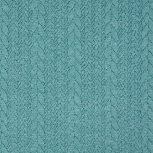 Zopf-Jacquard petrol