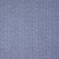 Zopf-Jacquard jeansblau