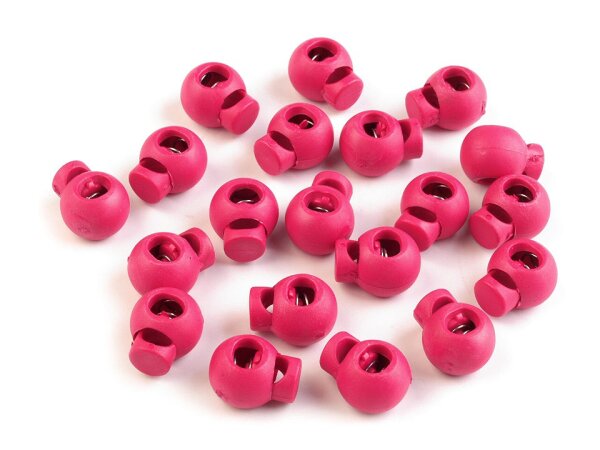 Kordelstopper rund 15x19mm pink