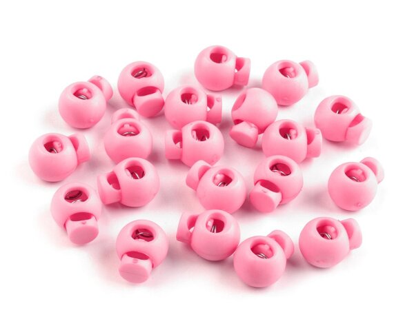 Kordelstopper rund 15x19mm rosa