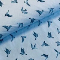 Vögel Jersey hellblau